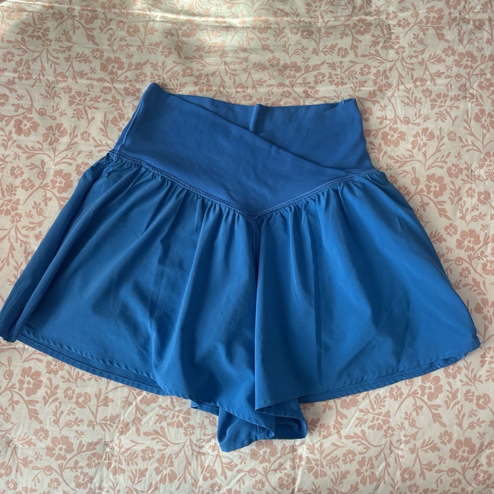 Aerie Blue Athletic Flowy Shorts